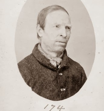 Priisoner Charles Garforth 1875, mugshot by Thomas Nevin