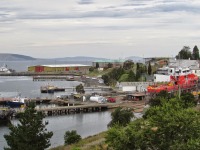 Tasmanian Ports slip yard, from Hobart Domain
