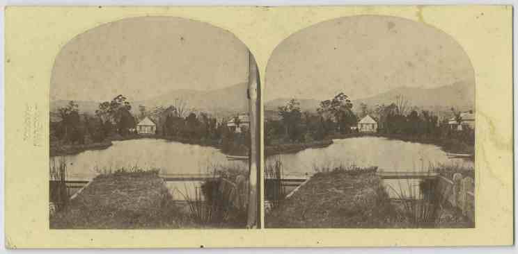 At the Salmon Ponds, Tasmania 1870 ca