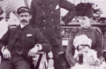 Captain and Mrs Leslie on board the Harriet McGregor 1871