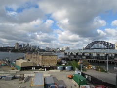 Towns Wharf, numbered as Pier 8, and the Port Authority building, Towns Place, Sydney Harbour NSW
